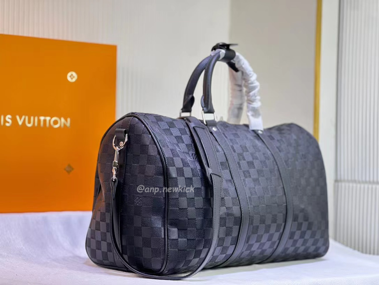 Louis Vuitton Keepall Bandouliere Monogram 50 Navy Duffel Bag (40) - newkick.org